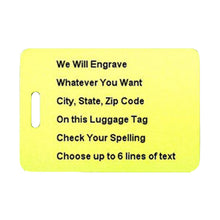 Load image into Gallery viewer, Rhino-Trunk-Luggage-Tag-Yellow