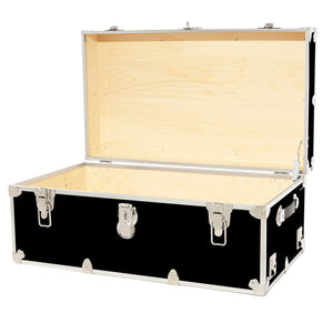 XL Leather Embossed Camp Trunk - 34" x 20" x 15"